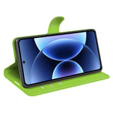 Xiaomi 17 Pro AMORUS Litchi Tekstur Kunstlær Flip Deksel m. Kortholder - Grønn