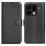 EIDERWOOD OPPO Find X9 Pro Kunstskinn Flip Deksel m. Kortholder & Ståfunksjon - Svart