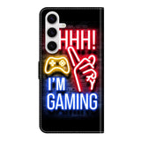 Samsung Galaxy S26+ (Plus) EIDERWOOD Kunstskinn Flip Deksel m. Print - Neon