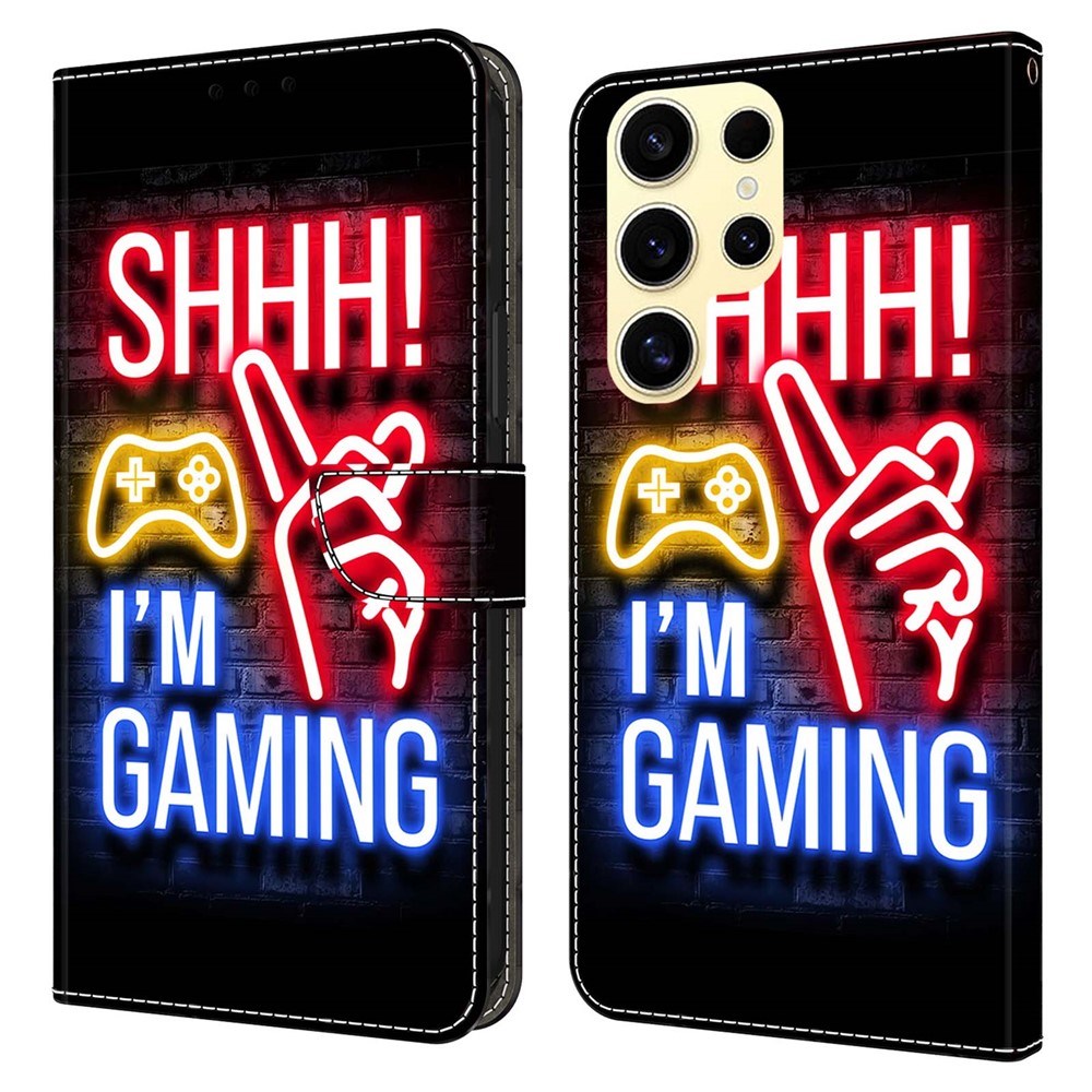 Samsung Galaxy S26 Ultra EIDERWOOD Kunstskinn Flip Deksel m. Print - Neon