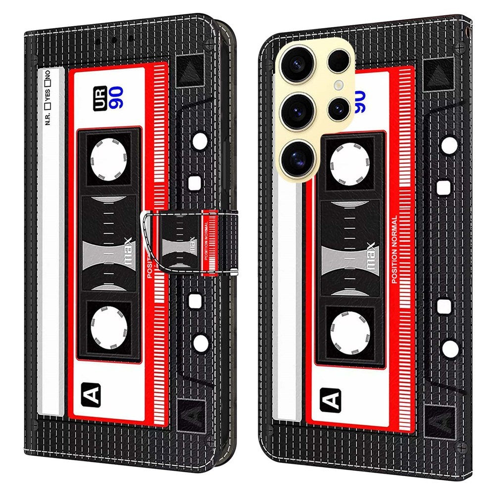 Samsung Galaxy S26 Ultra EIDERWOOD Kunstskinn Flip Deksel m. Print - Kassettbånd