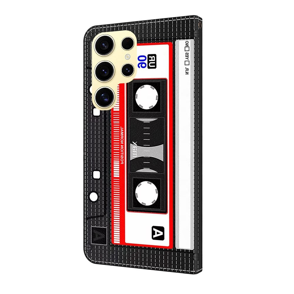 Samsung Galaxy S26 Ultra EIDERWOOD Kunstskinn Flip Deksel m. Print - Kassettbånd