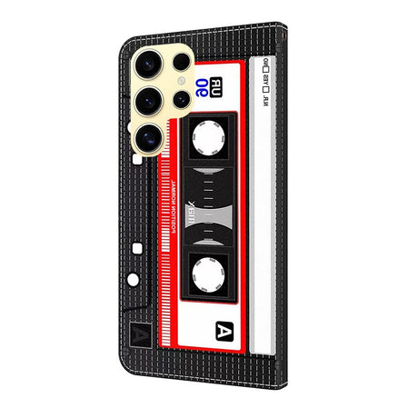 Samsung Galaxy S26 Ultra EIDERWOOD Kunstskinn Flip Deksel m. Print - Kassettbånd