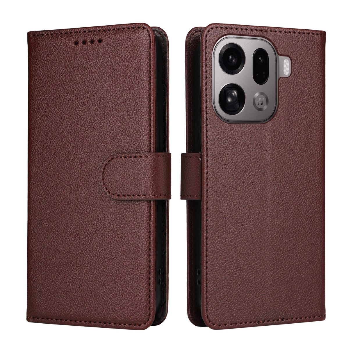 EIDERWOOD OPPO Find X9 Pro Kunstskinn Flip Deksel m. Strop - Brun