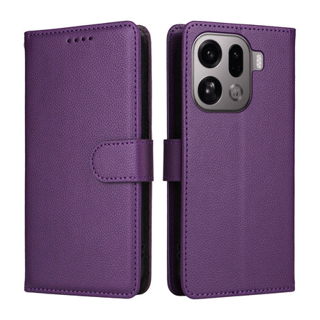 EIDERWOOD Oppo Find X9 Pro Kunstskinn Flip Deksel m. Strop - Lilla