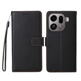 EIDERWOOD OPPO Find X9 Pro Kunstskinn Flip Deksel m. Strop - Svart
