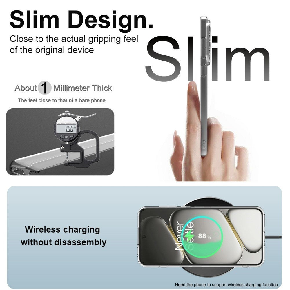 OnePlus 15R IMAK Fleksibel Plast Deksel – Gjennomsiktig