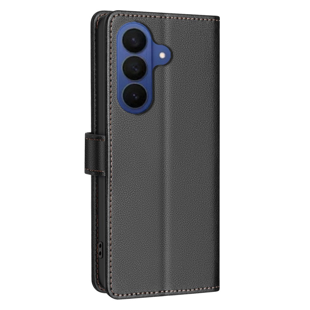 Samsung Galaxy S26+ (Plus) BINFEN Kunstskinn Flip Deksel med RFID Blokkering - Svart