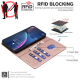Samsung Galaxy S26+ (Plus) BINFEN Kunstskinn Flip Deksel med RFID Blokkering - Rose Gold