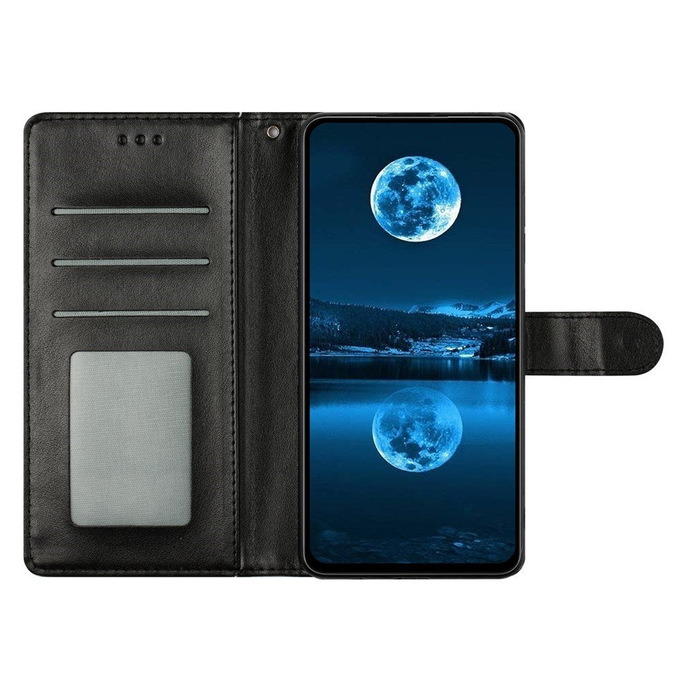 Samsung Galaxy A27 EIDERWOOD Kunstskinn Flip Deksel med Strop - Svart