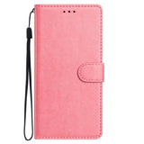 Samsung Galaxy A27 EIDERWOOD Kunstskinn Flip Deksel med Strop - Rosa