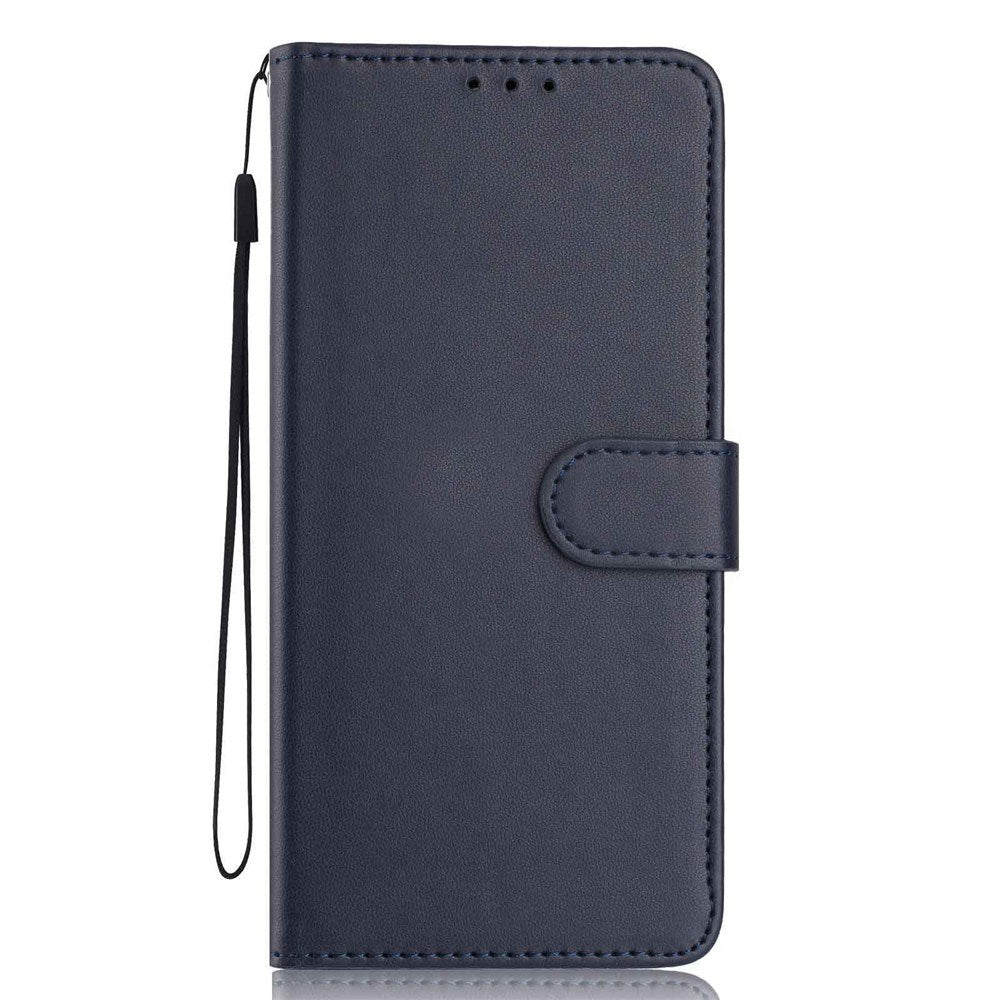 Google Pixel 10a EIDERWOOD Kunstskinn Flip Deksel m. Stropp & Utfellbar Kortholder – Blå
