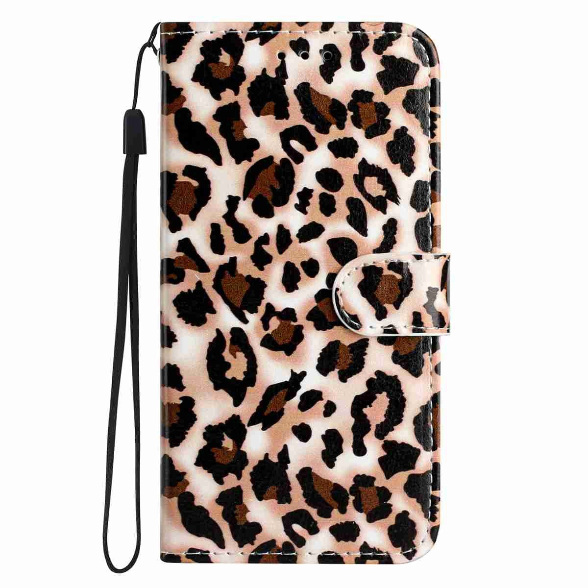 Samsung Galaxy A57 EIDERWOOD Kunstskinn Flip Deksel m. Mønster & Stropp - Leopard