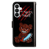 Samsung Galaxy A57 EIDERWOOD Kunstskinn Flip Deksel m. Mønster & Stropp - Don't Touch My Phone