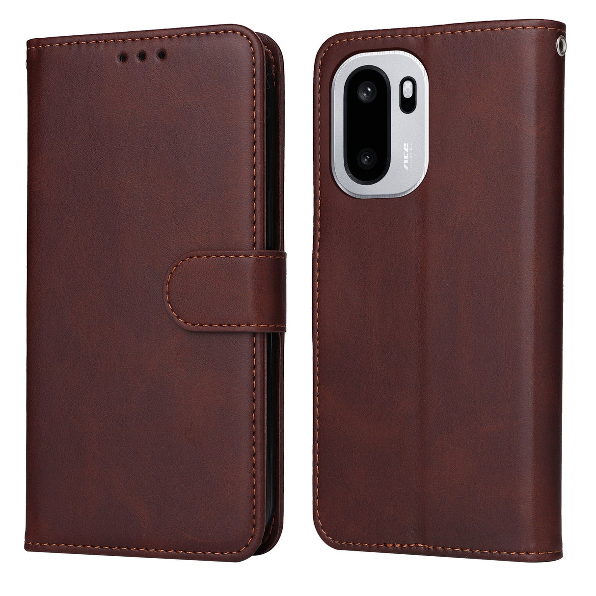 EIDERWOOD OnePlus 15R Kunstskinn Flip Deksel m. Strop - Brun