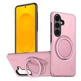 Samsung Galaxy S26 EIDERWOOD Hybrid Plast Deksel m. Roterende Kickstand – Rosa