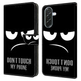 Samsung Galaxy A37 EIDERWOOD Flip Deksel med Kortholder & Stativfunksjon - "Don't Touch My Phone"