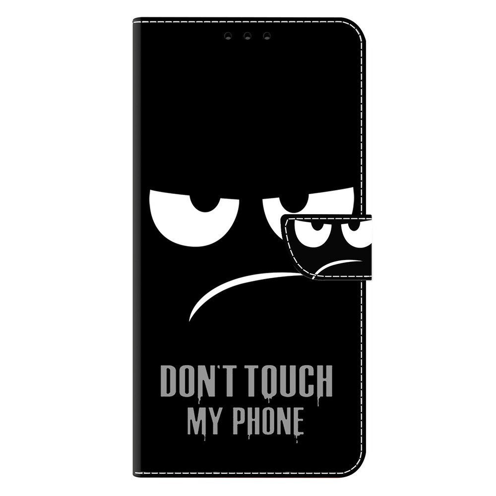 Samsung Galaxy A57 EIDERWOOD Flip Deksel med Kortholder & Stativfunksjon - "Don't Touch My Phone"