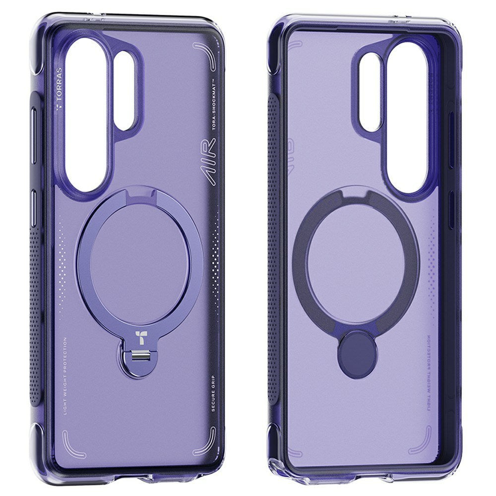 Samsung Galaxy S26 Ultra TORRAS Ostand Q3 Air Hybrid Plast Deksel m. Kickstand – MagSafe Kompatibel – Lilla