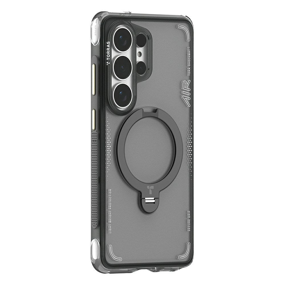 Samsung Galaxy S26 Ultra TORRAS Ostand Q3 Air Hybrid Plast Deksel m. Kickstand – MagSafe Kompatibel – Svart
