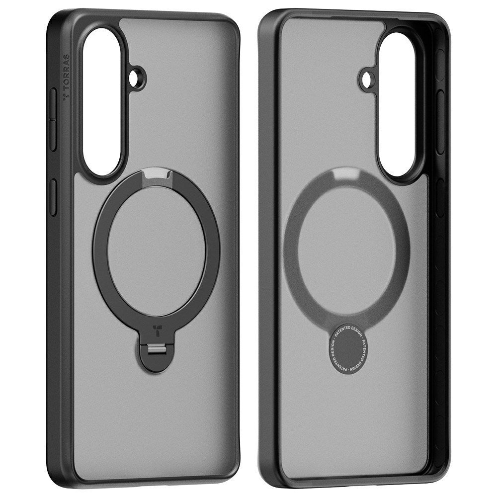 Samsung Galaxy S26+ (Plus) TORRAS Ostand Q3 Spin Hybrid Plast Deksel m. Kickstand - MagSafe Kompatibel - Svart