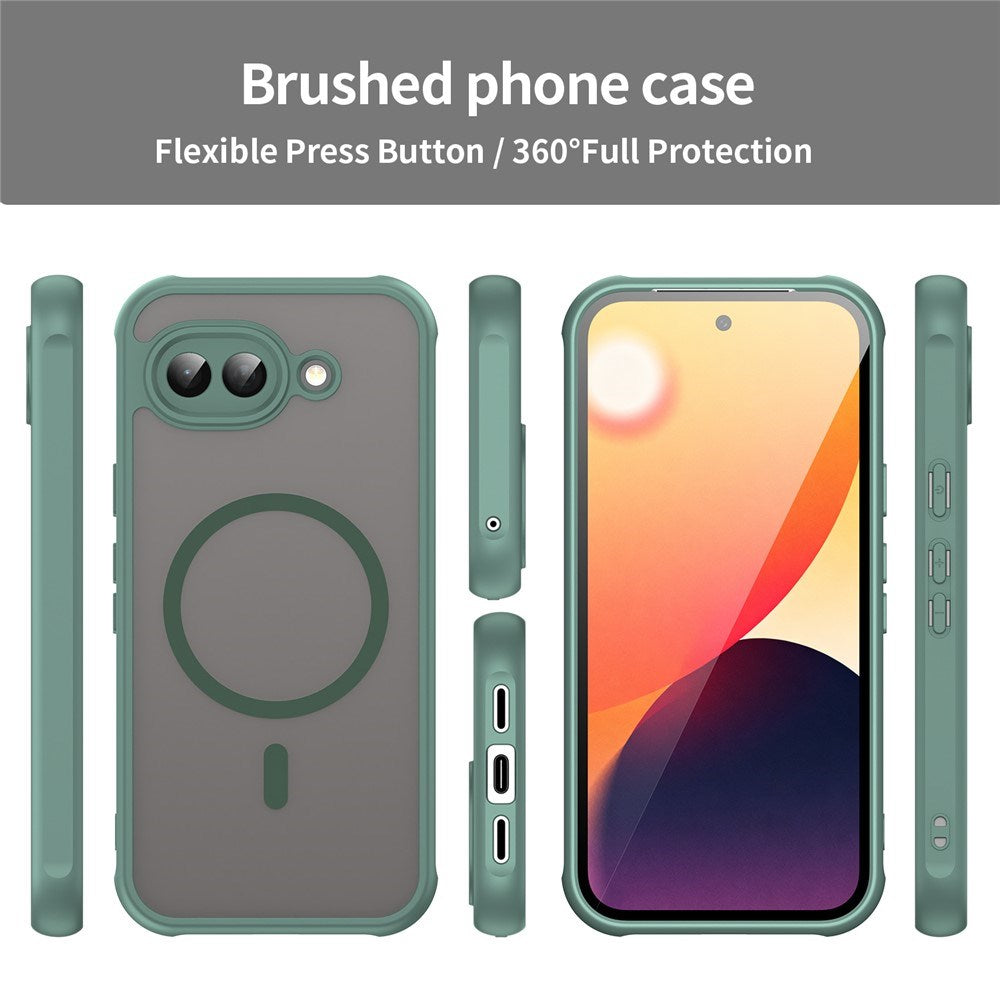 Google Pixel 10a EIDERWOOD Matt Hybrid Plast Deksel - MagSafe Kompatibel - Grønn