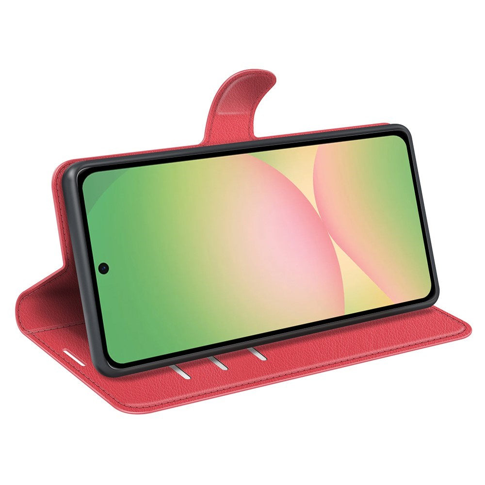 EIDERWOOD Samsung Galaxy A57 Kunstskinn Flip Deksel m. Kortholder & Ståfunksjon - Rød