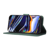 Samsung Galaxy A37 Kunstskinn Flip Deksel med Kortholder - Mørkegrønn