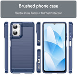 Motorola Moto G06 / G06 Power EIDERWOOD Carbon Fiber Deksel med Skjermbeskyttelse - Blå