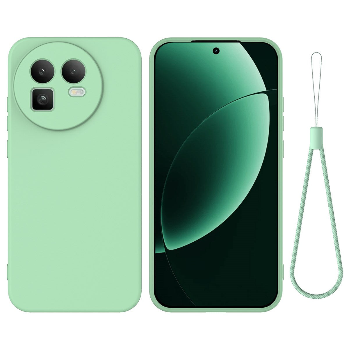 Realme GT 8 EIDERWOOD Silikon Deksel m. Stropp - Grønn