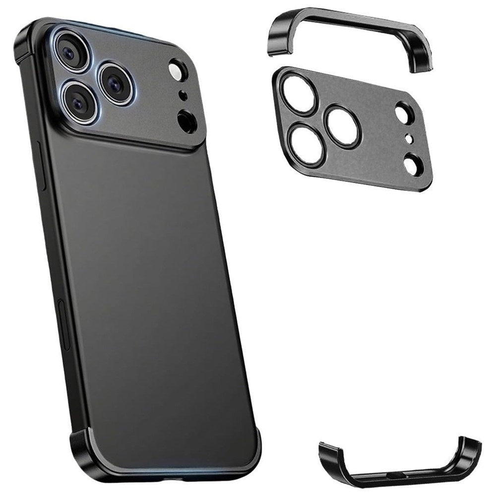 iPhone 17 Pro Max Todelt Bumper Deksel m. Kamerabeskytter - Svart
