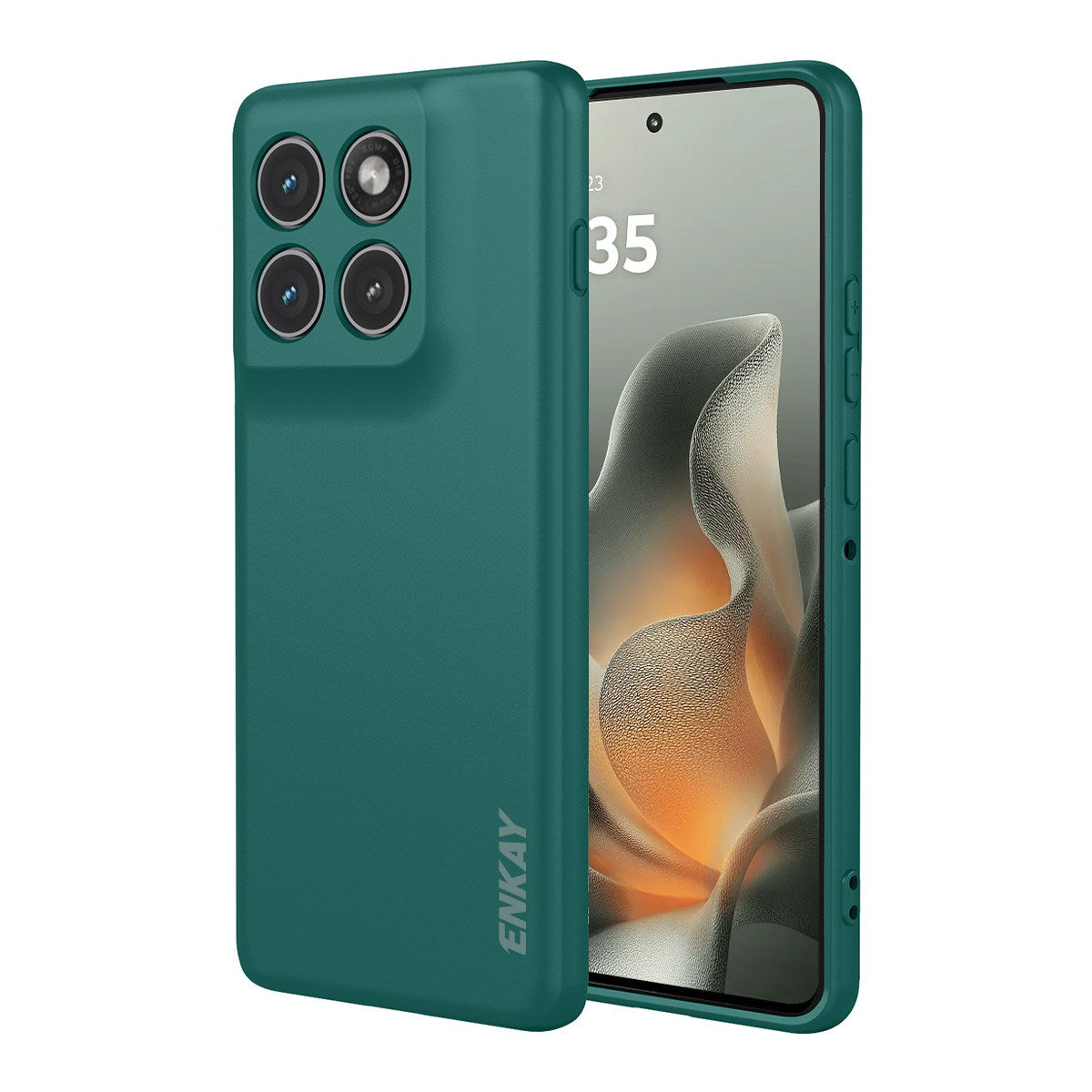 Motorola Edge 70 ENKAY Silikon Deksel - Mørkegrønn