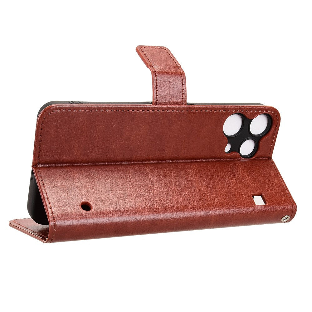 EIDERWOOD Nothing Phone (3a) Lite Kunstskinn Flip Deksel m. Strop - Brun