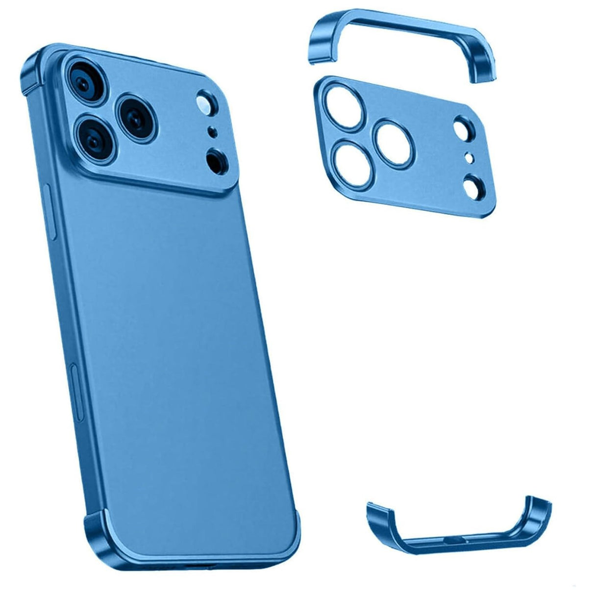 iPhone 17 Pro Todelt Bumper Deksel m. Kamerabeskytter - Blå