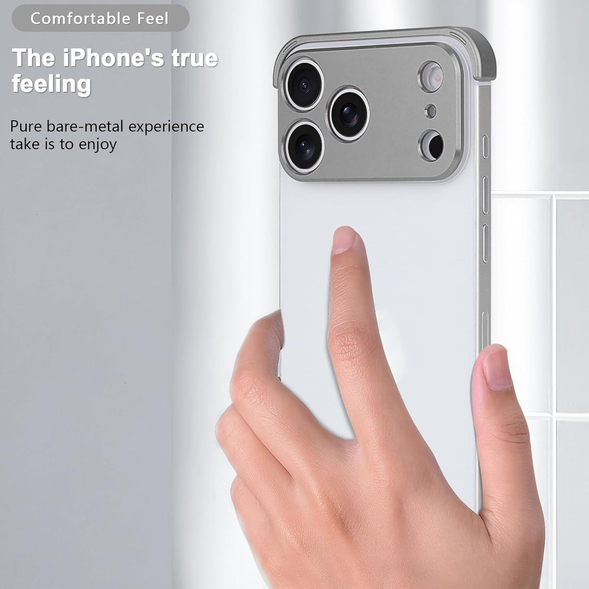 iPhone 17 Pro Todelt Bumper Deksel m. Kamerabeskytter - Grå