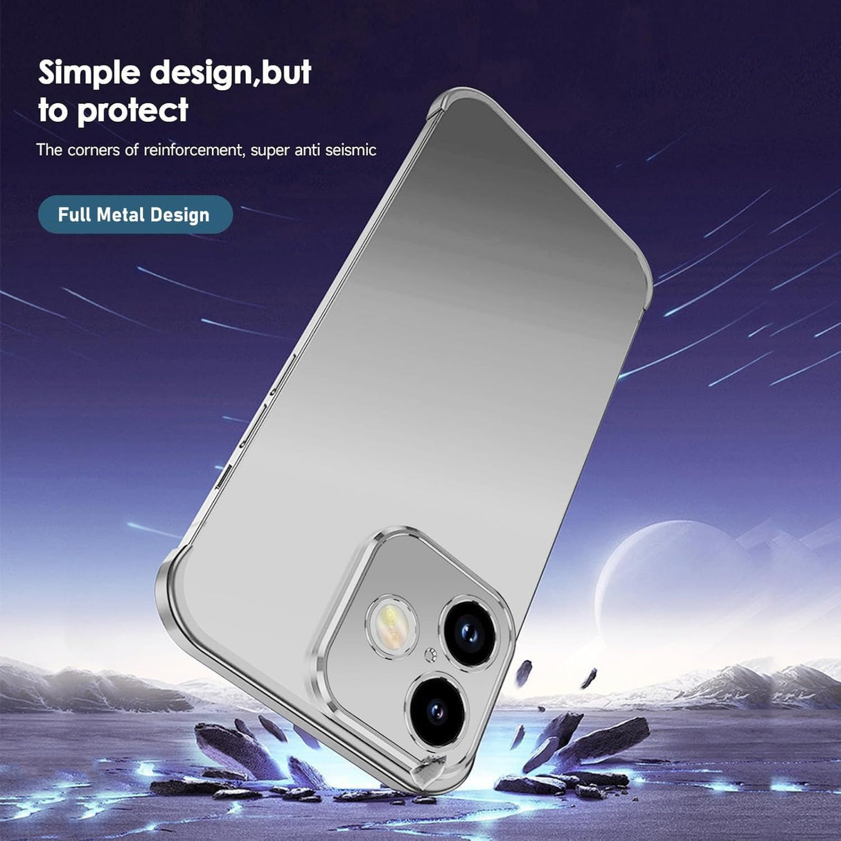 iPhone 17 Todelt Bumper Deksel m. Kamerabeskytter - Grå