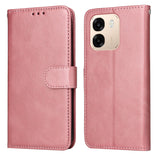 OPPO A6x EIDERWOOD Kunstskinn Flip Deksel med Kortlomme & Stativfunksjon - Rosa