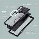 Samsung Galaxy S26 Ultra Redpebber Vanntett Hybrid Plast Deksel – MagSafe Kompatibel – Svart