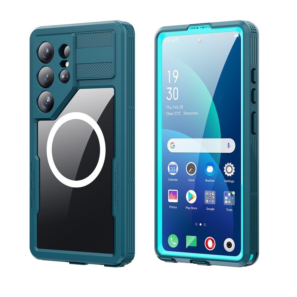 Samsung Galaxy S26 Ultra Redpebber Vanntett Hybrid Plast Deksel – MagSafe Kompatibel – Blå