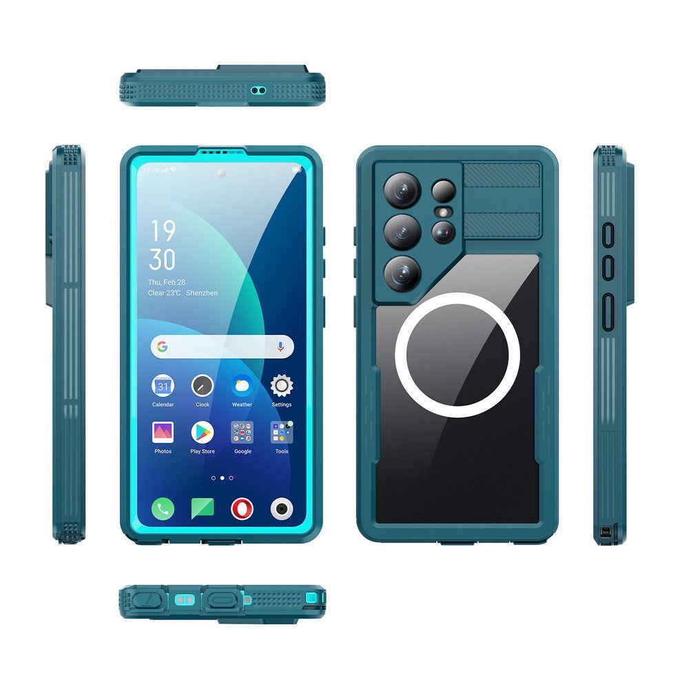 Samsung Galaxy S26 Ultra Redpebber Vanntett Hybrid Plast Deksel – MagSafe Kompatibel – Blå