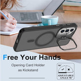 Samsung Galaxy A37 EIDERWOOD Hybrid Deksel med Kickstand – MagSafe Kompatibel – Svart