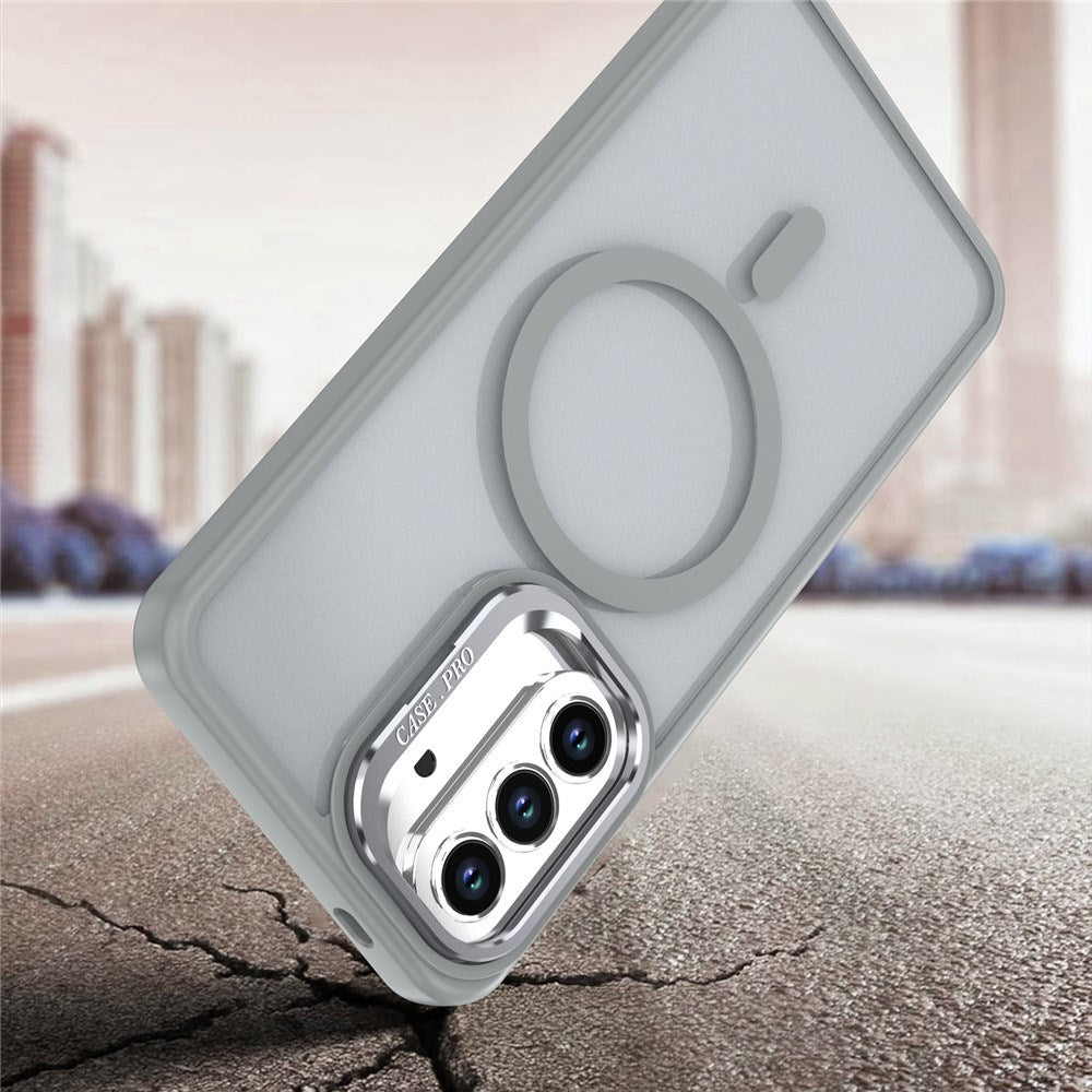 Samsung Galaxy A37 EIDERWOOD Hybrid Deksel med Kickstand – MagSafe Kompatibel – Grå