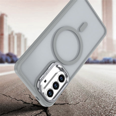 Samsung Galaxy A37 EIDERWOOD Hybrid Deksel med Kickstand – MagSafe Kompatibel – Grå