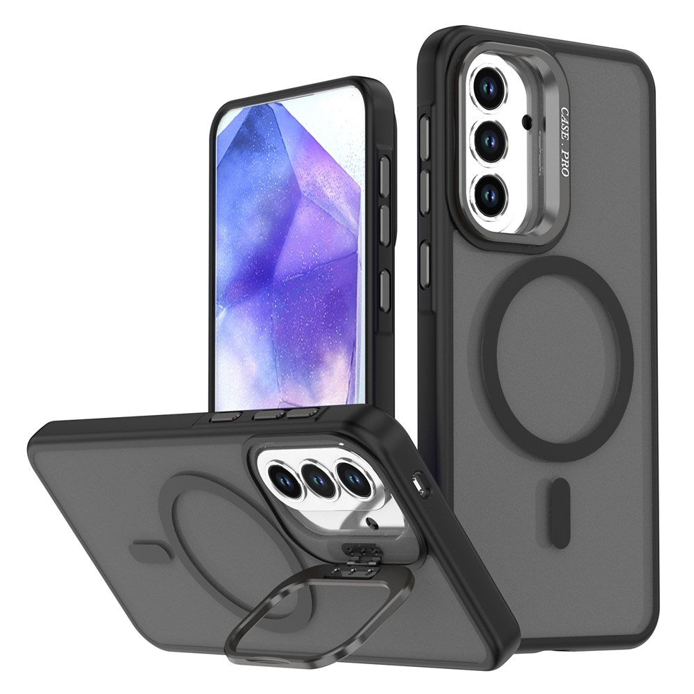 Samsung Galaxy A57 EIDERWOOD Hybrid Deksel med Kickstand – MagSafe Kompatibel – Svart