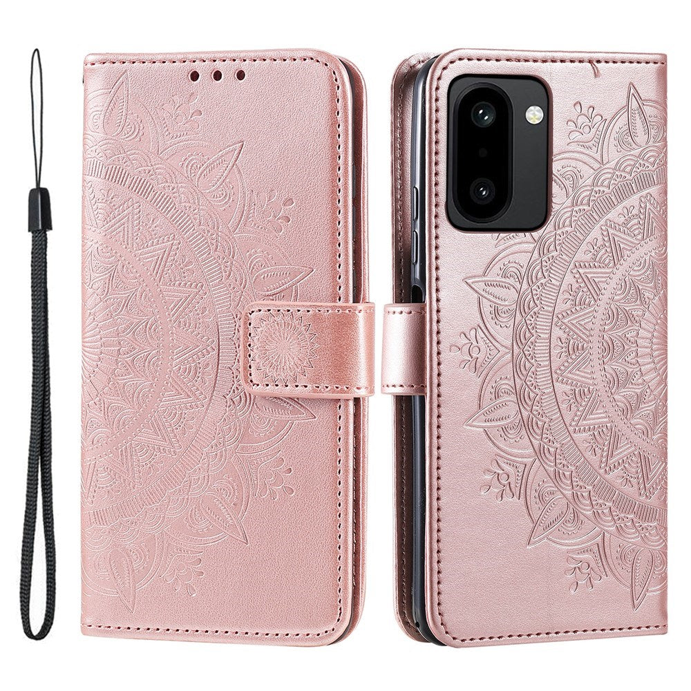 OnePlus 15R EIDERWOOD Kunstskinn Flip Deksel m. Mønster - Rosa