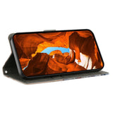 Samsung Galaxy A37 EIDERWOOD Kunstskinn Deksel med Innebygd Kortholder & Stativfunksjon - Svart / Gull