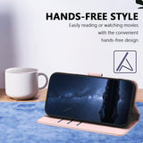 Xiaomi 17 Ultra EIDERWOOD Kunstskinn Flip Deksel m. Kortholder & Stativfunksjon - Rosegull