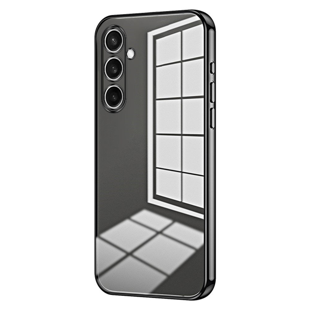 Samsung Galaxy A27 EIDERWOOD Fleksibelt Plast Deksel - Glanset Overflate - Gjennomsiktig / Svart