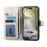 iPhone 18 Pro / 17 Pro EIDERWOOD Kunstskinn Flip Deksel m. Tekstur & Stropp - Hvit