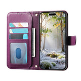 iPhone 18 Pro Max / 17 Pro Max EIDERWOOD Kunstskinn Flip Deksel m. Tekstur & Stropp - Lilla